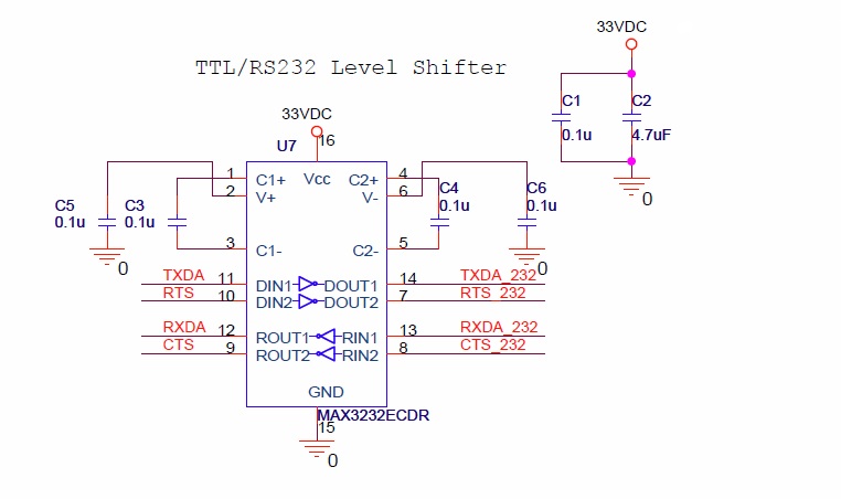 RS232 Level shifter (schematic) 